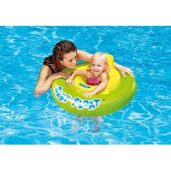Intex Baby Float grün/gelb Ø 76 cm, aufblasbarer Baby- sicherheitsring, ab 1 Jahr