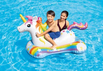 Intex Aufblastier Einhorn 163x86 cm, 2 Griffe, PVC, ab 3 Jahren