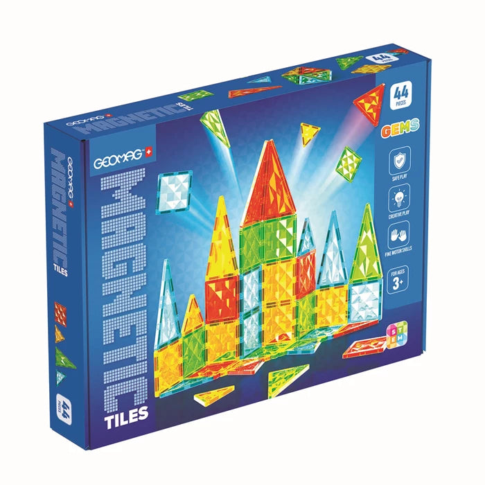 Geomag Magnetic Tiles Gems 44 Teile