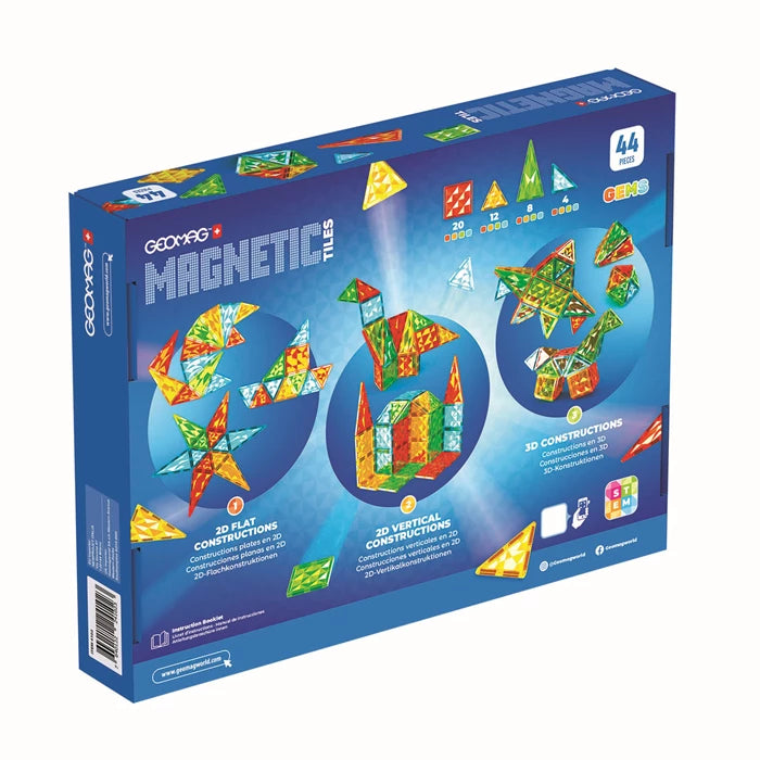 Geomag Magnetic Tiles Gems 44 Teile