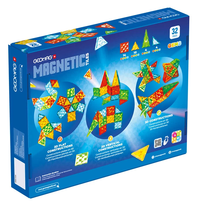 Geomag Magnetic Tiles Gems Rocket 32 Teile