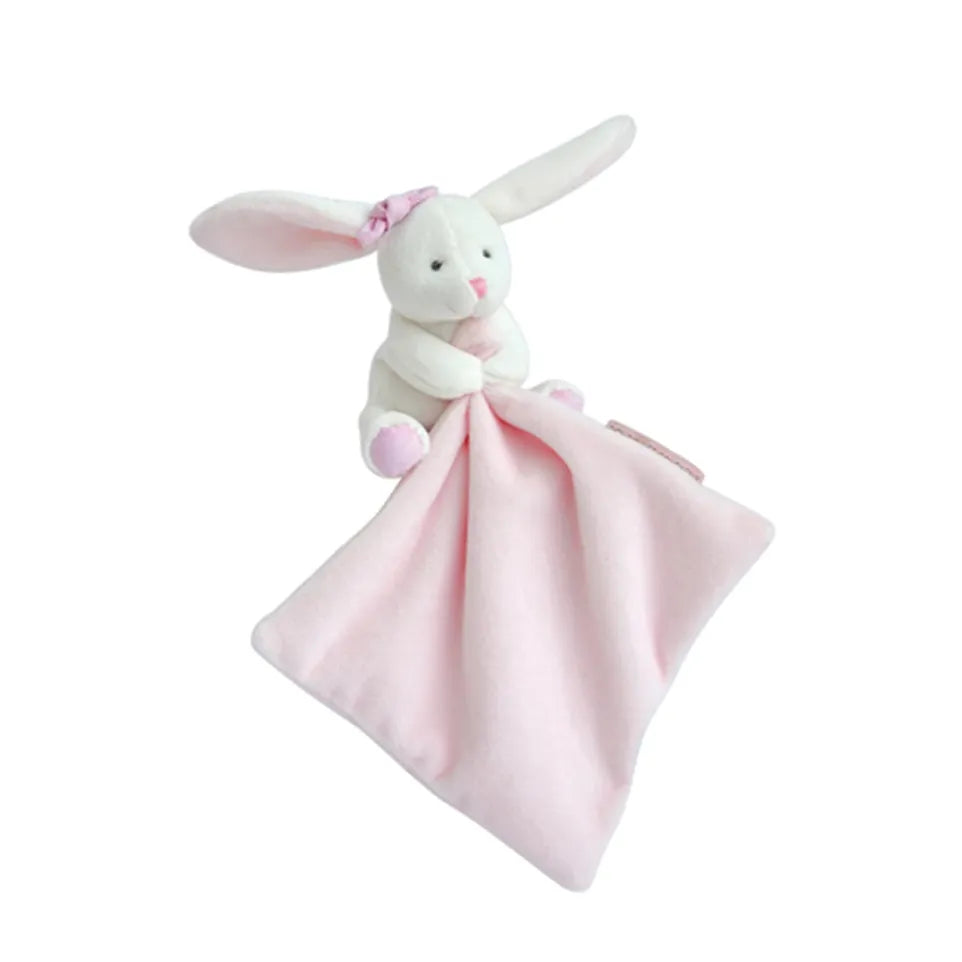 Hase mit Schmusetuch, rosa 10cm