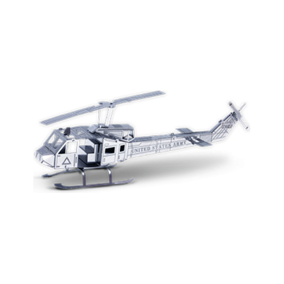 Helicopter UH-1 Huey – Metall Bausatz silber