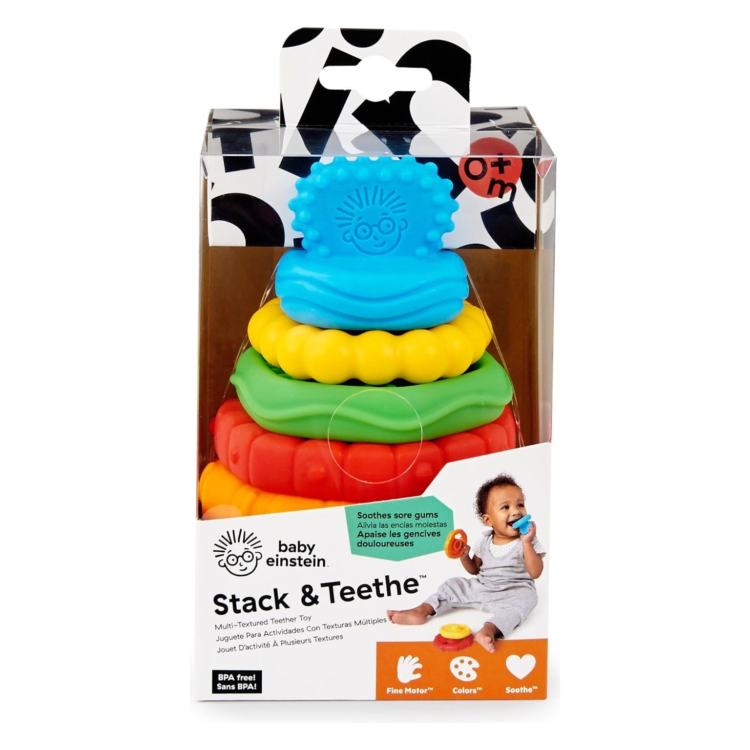 Baby Einstein Stack & Teethe Multi-Textur Beissring-Spielzeug