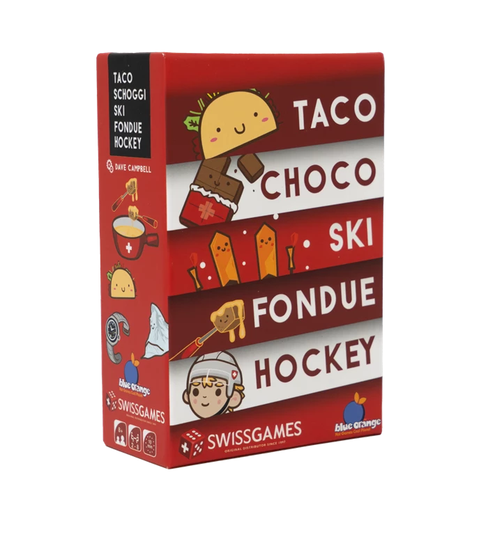 Blue Orange Taco Schoggi Ski Fondue Hockey