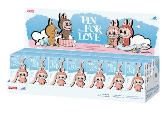 Pop Mart Labubu The Monsters Pin for Love Series Vinyl-Plüschanhänger (N-Z) (Einzelbox)