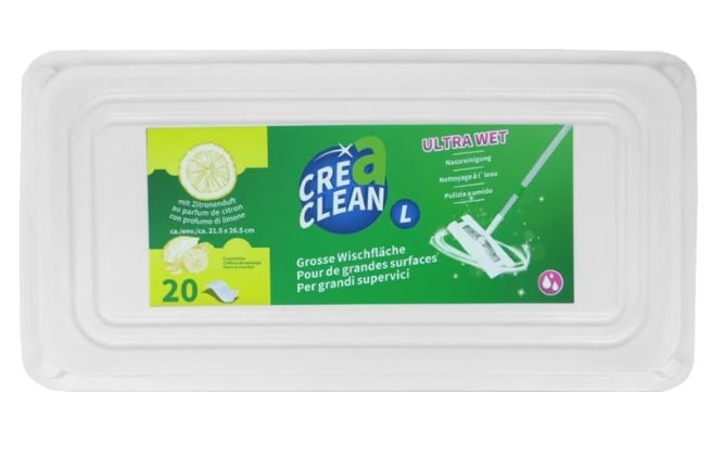 CREaCLEAN ULTRA WET L · Nasse Ersatztücher · 21.5x26.5cm, 20 Stück