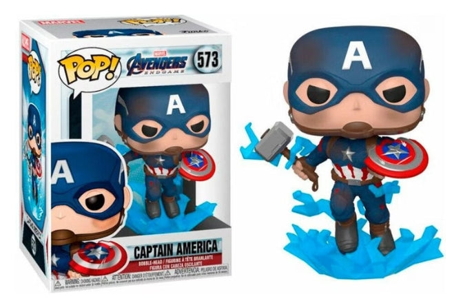 Funko POP! Avengers: Captain America with Broken Shield & Mjölnir