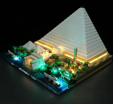 BrickBling LED Licht Set für LEGO Cheops-Pyramide (21058) inkl. Fernbedienung