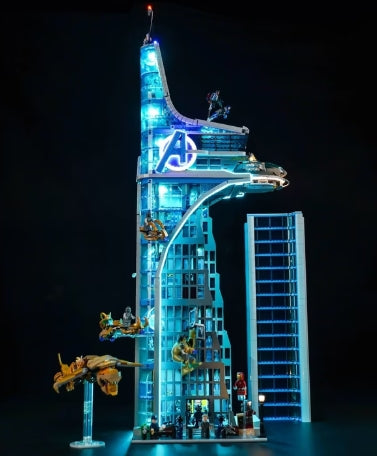 BrickBling LED Licht Set für LEGO Avengers Tower (76269) inkl. Fernbedienung