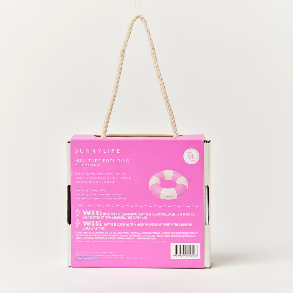 Sunnylife Mini-Poolring Pool Party Magenta Stripe