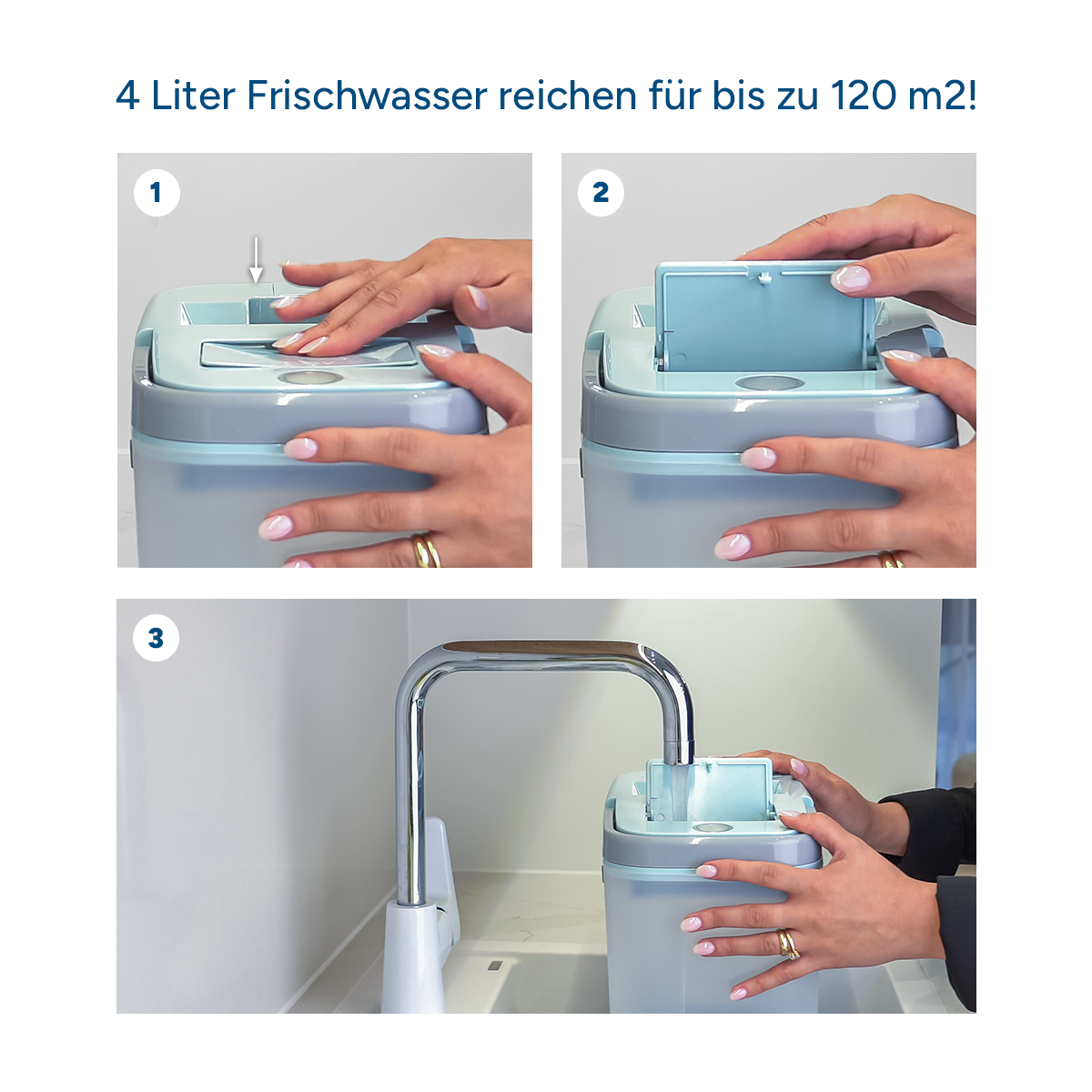 CREaCLEAN CleanAqua – Mop mit elektrischer Frischwasserpumpe