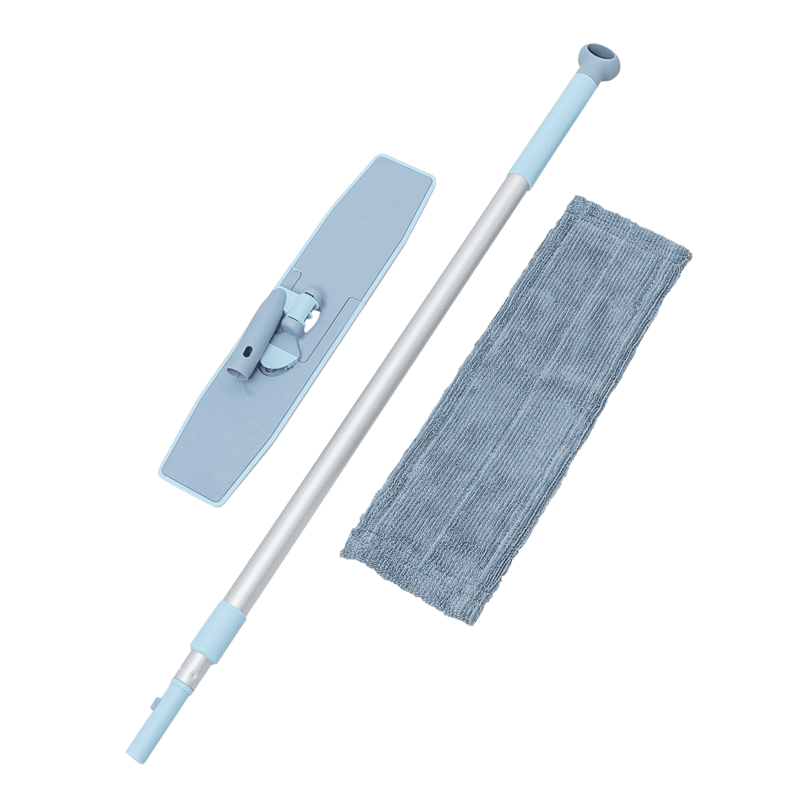 CREaCLEAN CrystalMop – Bodenwischer mit Teleskopstiel und Wischbezug (42 cm)