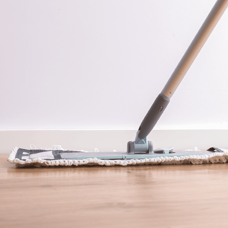 CREaCLEAN CrystalMop – Bodenwischer mit Teleskopstiel und Wischbezug (42 cm)