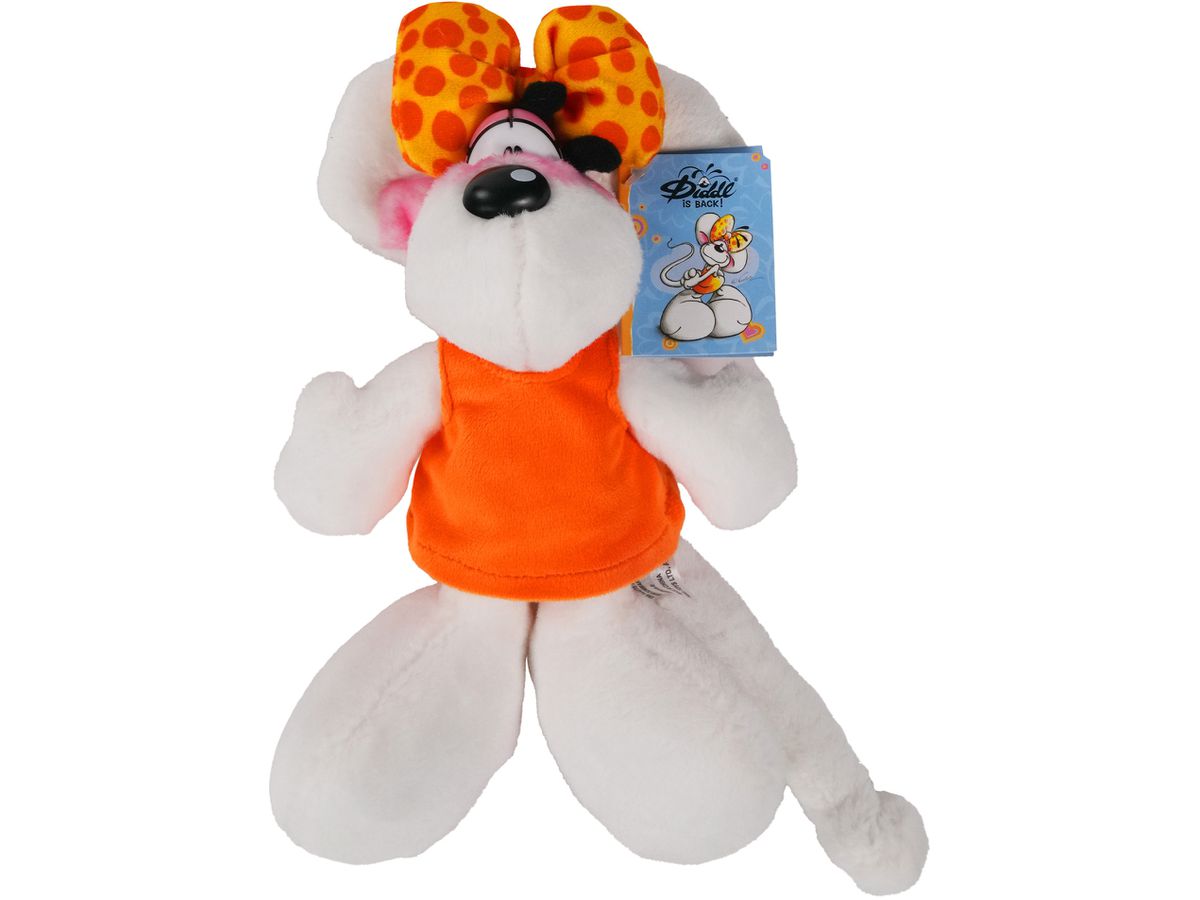 Diddl Plüschtier Diddlina im orangefarbenen Kleid 20 cm