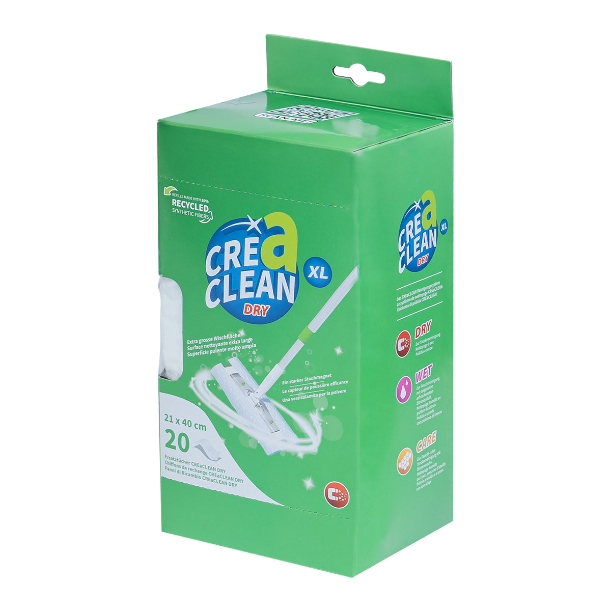 CREaCLEAN DRY XL · Trockene Ersatztücher · 21x40cm, 20 Stück (54029)