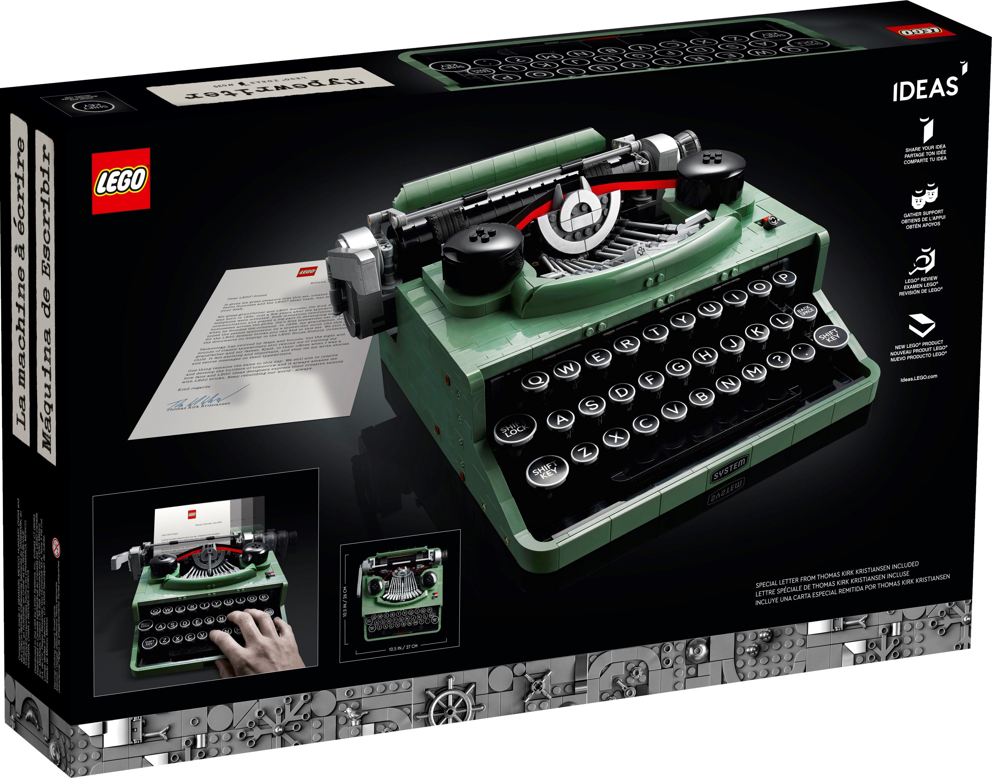 Machine à écrire LEGO Ideas 21327