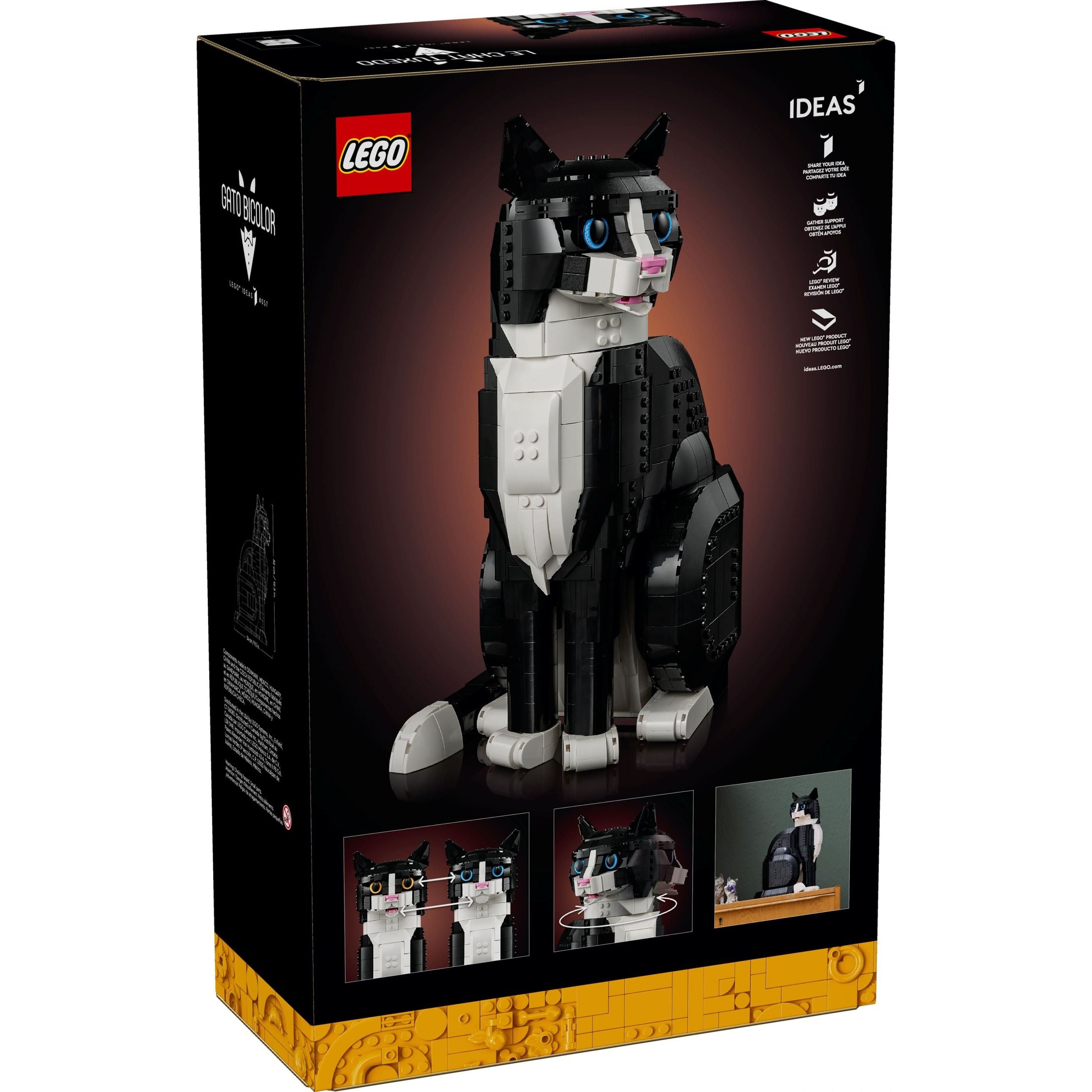 LEGO Ideas Schwarz-Weisse Katze 21349