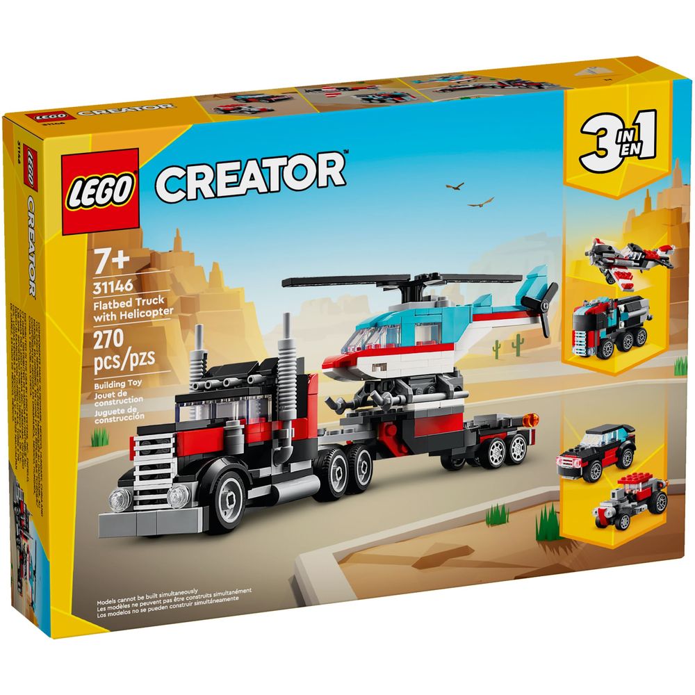 LEGO Creator Tieflader mit Hubschrauber 31146