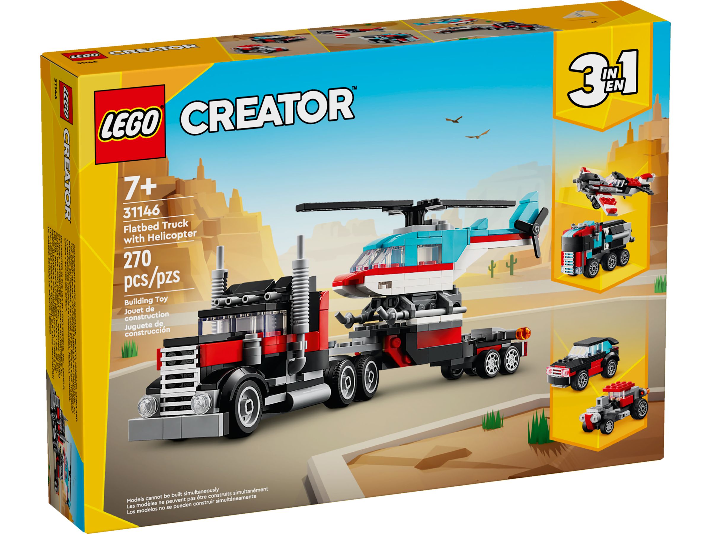 LEGO Creator Tieflader mit Hubschrauber 31146