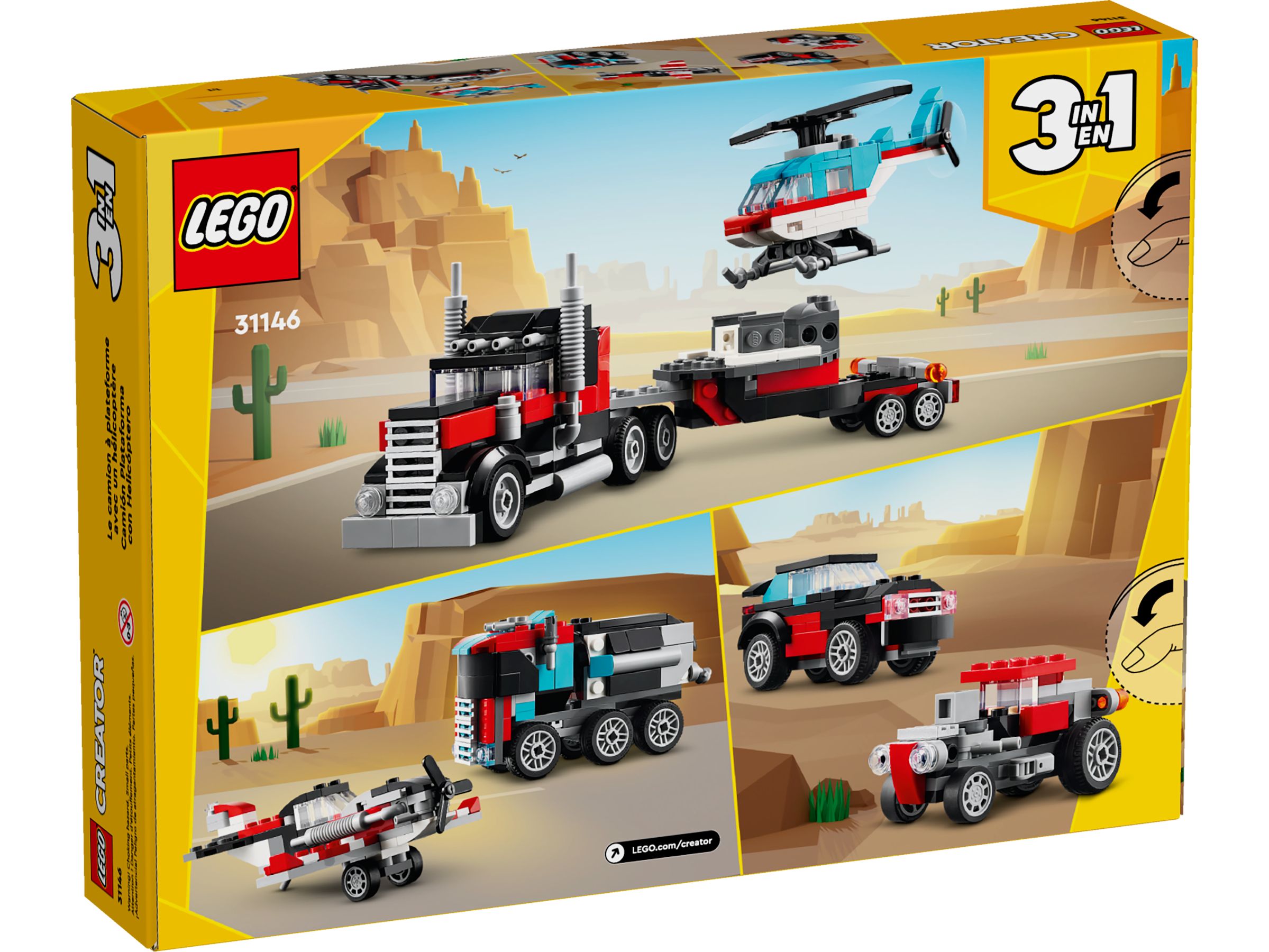 LEGO Creator Tieflader mit Hubschrauber 31146