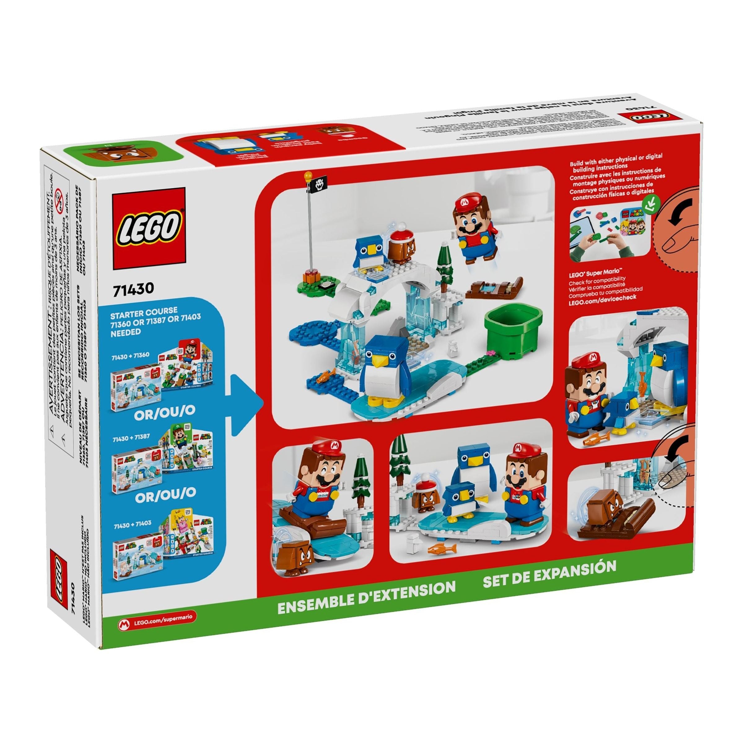LEGO Super Mario Schneeabenteuer mit Familie Pinguin - Erweiterungsset 71430