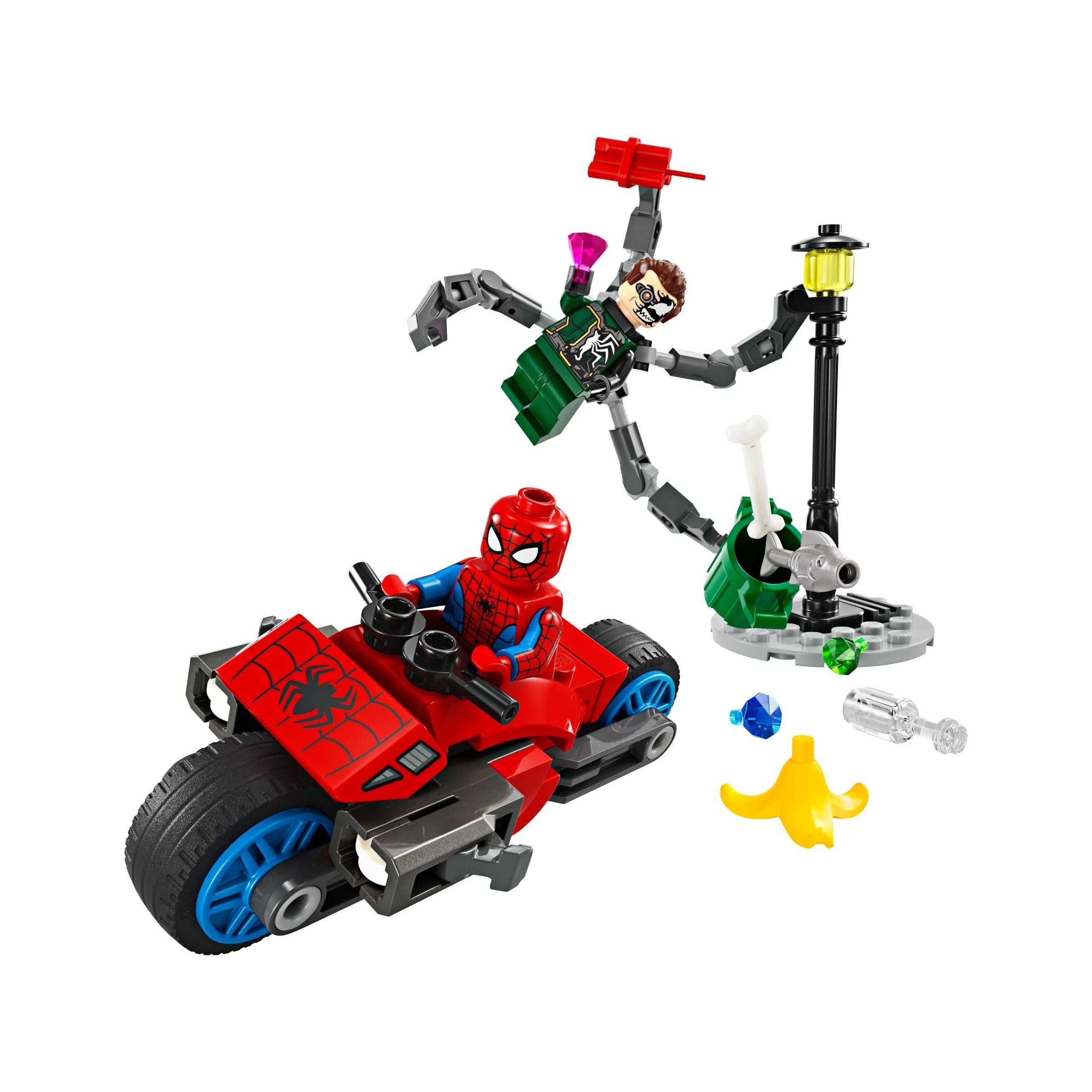 LEGO Marvel Motorrad Verfolgungsjagd: Spider-Man vs. Doc Ock 76275
