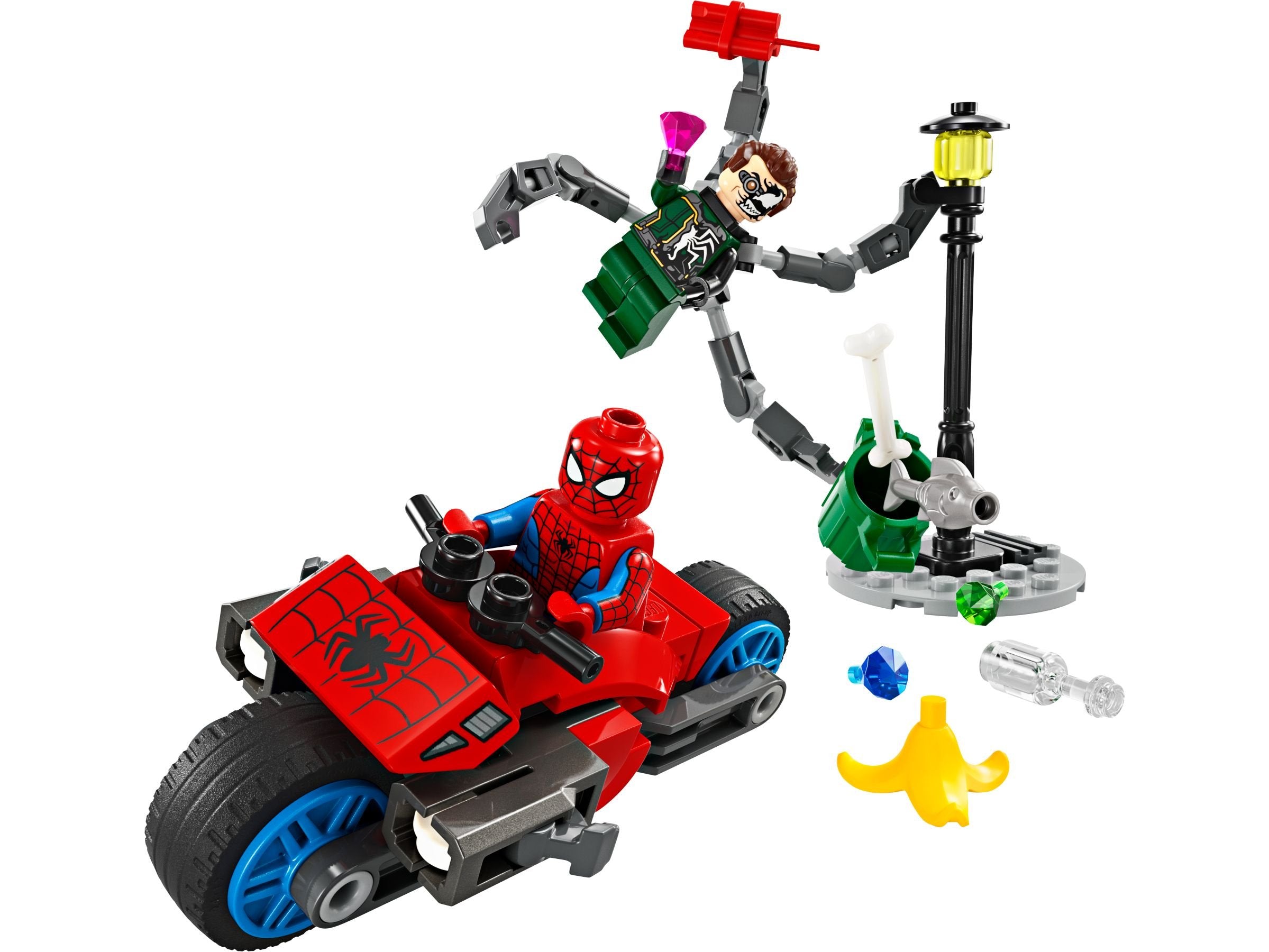 LEGO Marvel Motorrad Verfolgungsjagd: Spider-Man vs. Doc Ock 76275