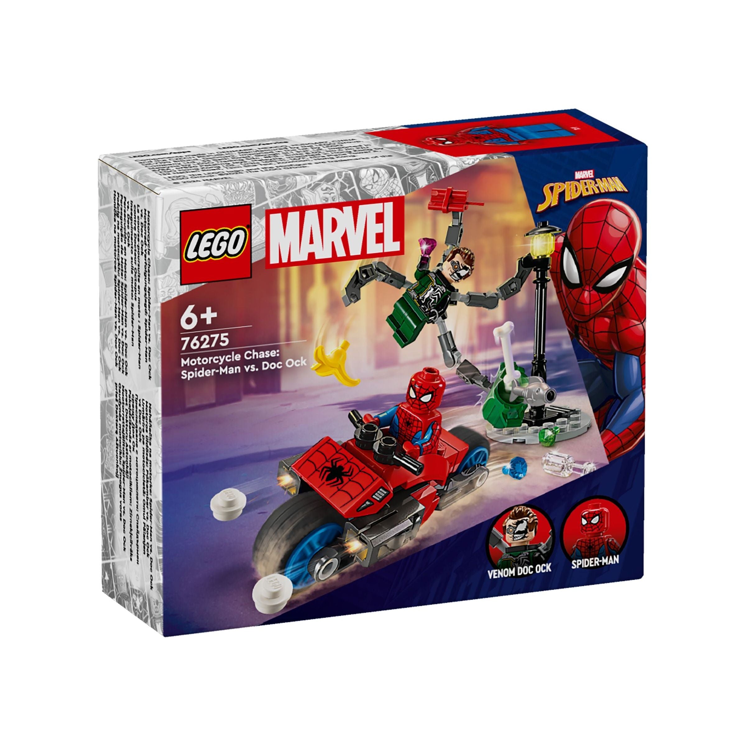 LEGO Marvel Motorrad Verfolgungsjagd: Spider-Man vs. Doc Ock 76275