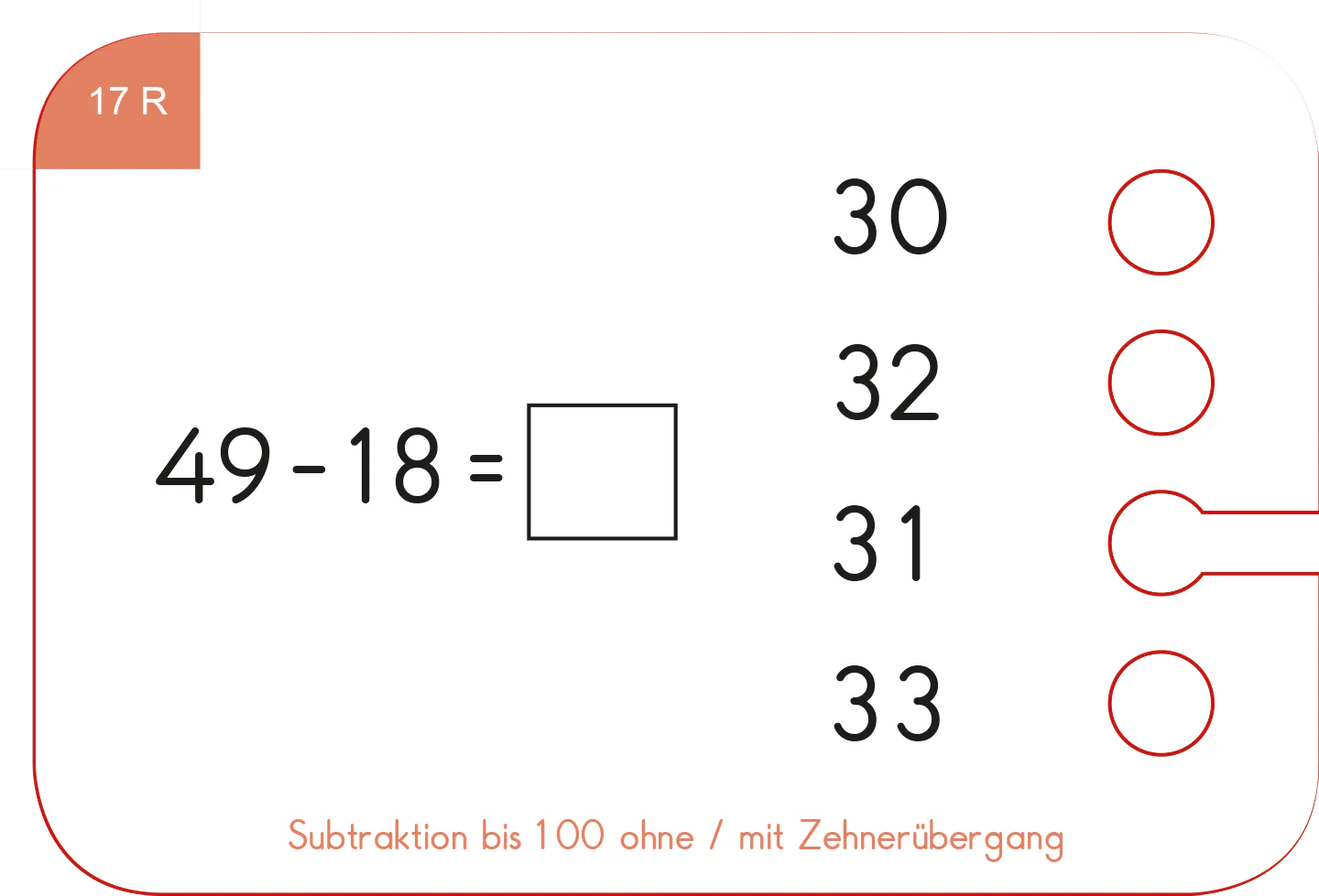 Kölner Lernspielverlag Subtraktion bis 100 2. Klasse