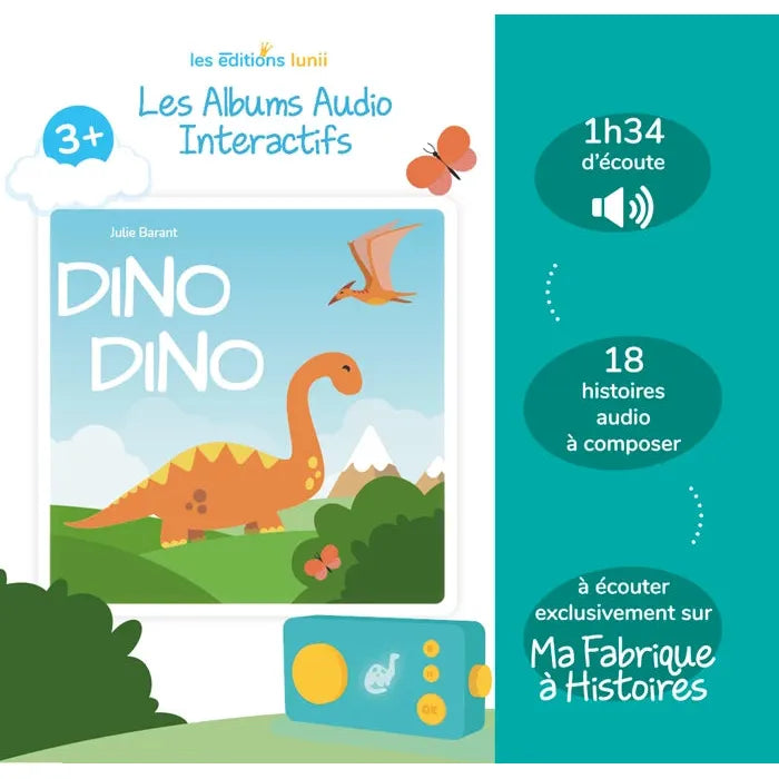 LUNII ALBUM AUDIO INTERACTIF DINO DINO 3+ (FR)