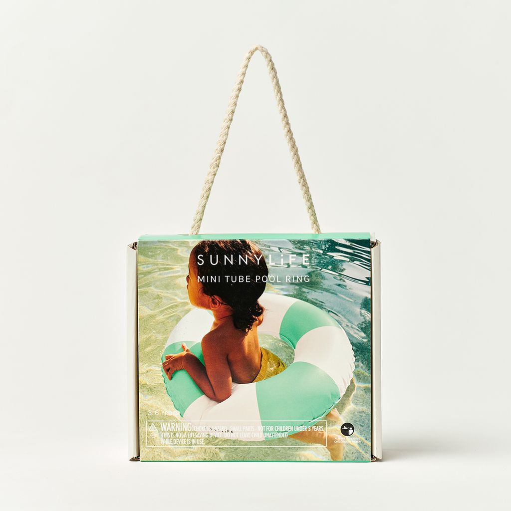 Sunnylife Mini-Schwimmring Party Green Stripe