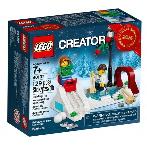 LEGO Creator Set mit winterlicher Eislauffläche und Figuren
