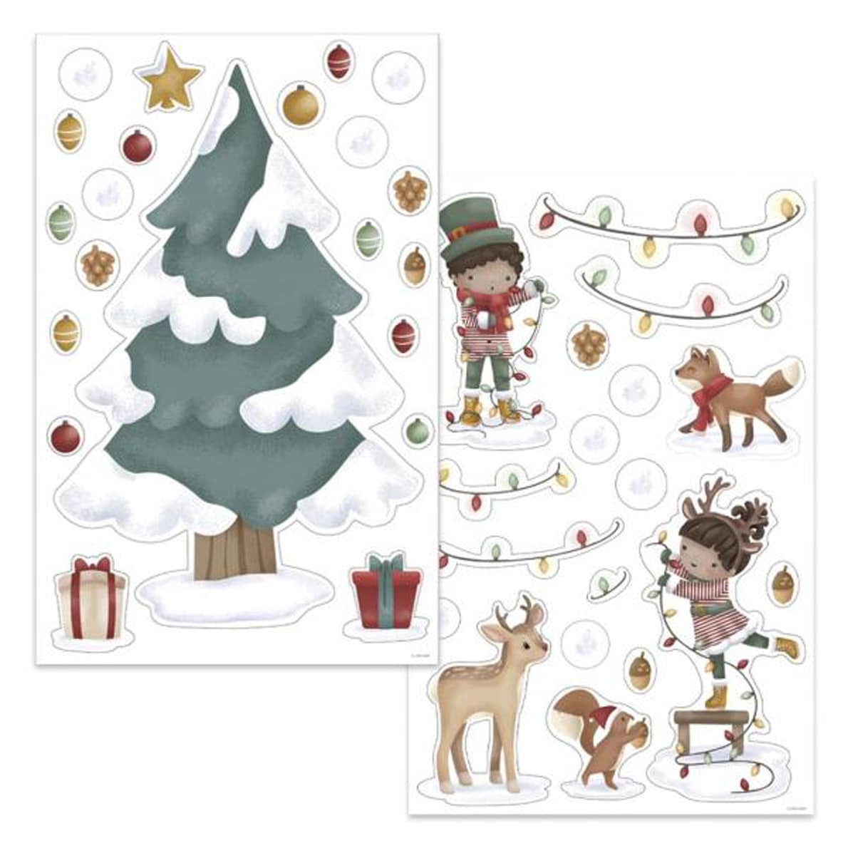 Little Dutch Fenster Stickers Weihnachtsbaum