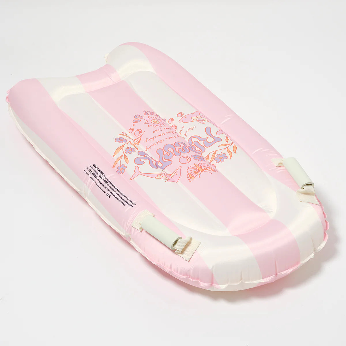 Sunnylife Kids Surf Mat Dolphin Surf Co Pink Stripe