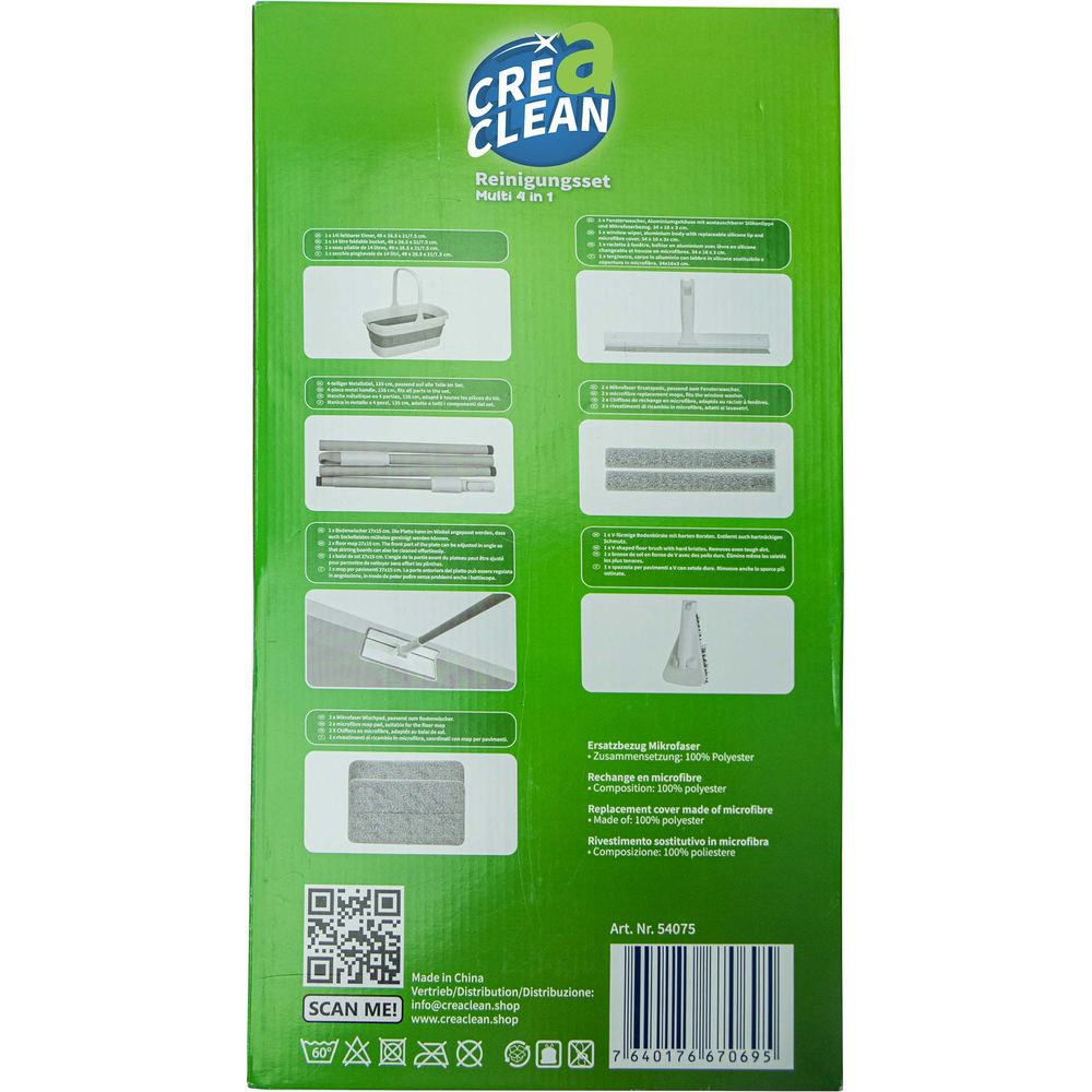 CREACLEAN Reinigungsset 9-teilig, 4 in 1