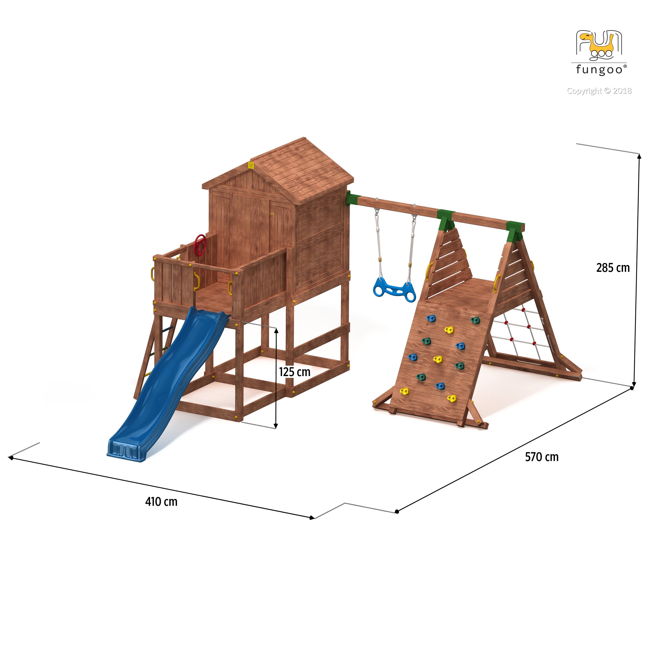 Fungoo SET MyHOUSE SPIDER slide BLUE