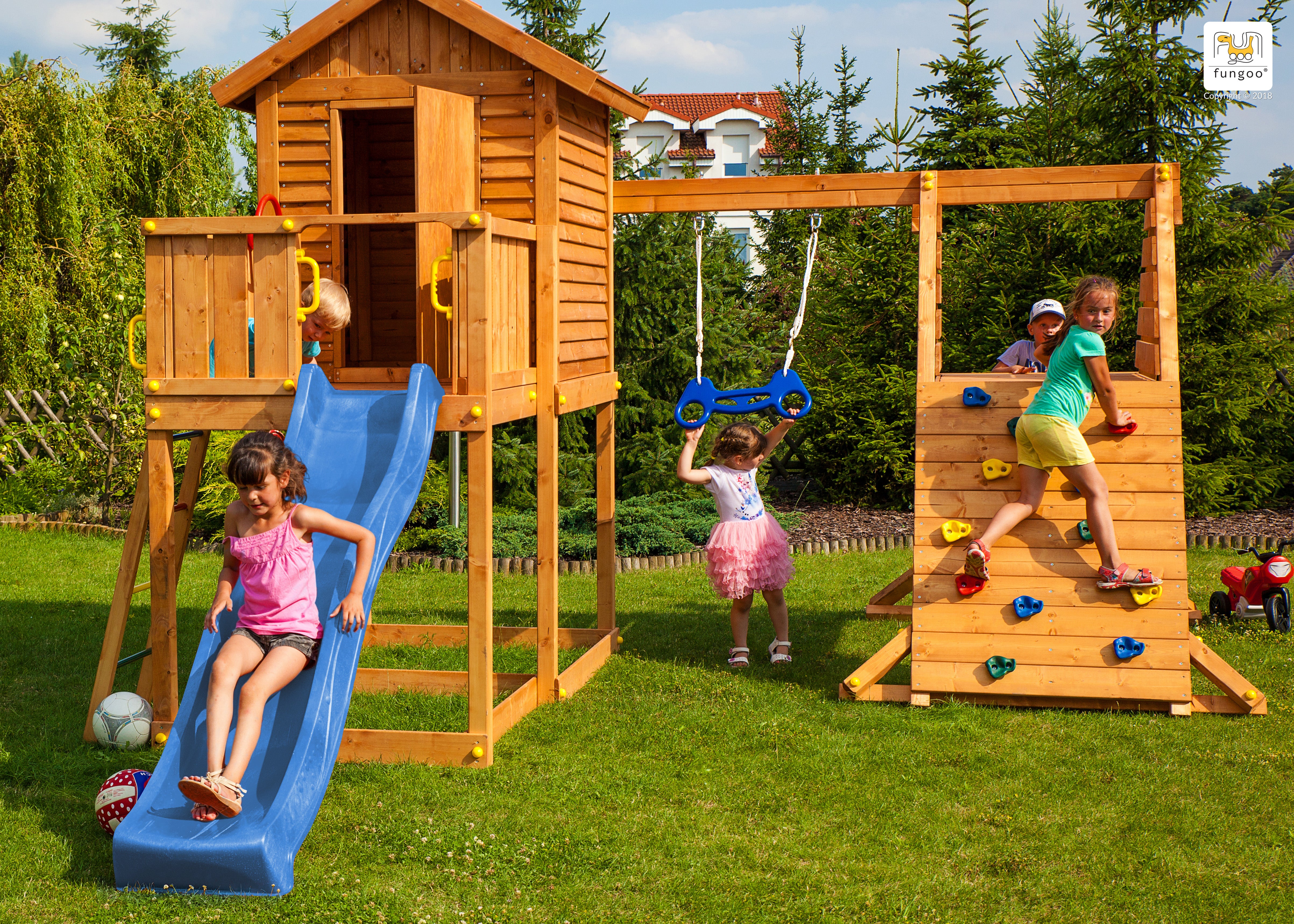 Fungoo SET MyHOUSE SPIDER slide BLUE