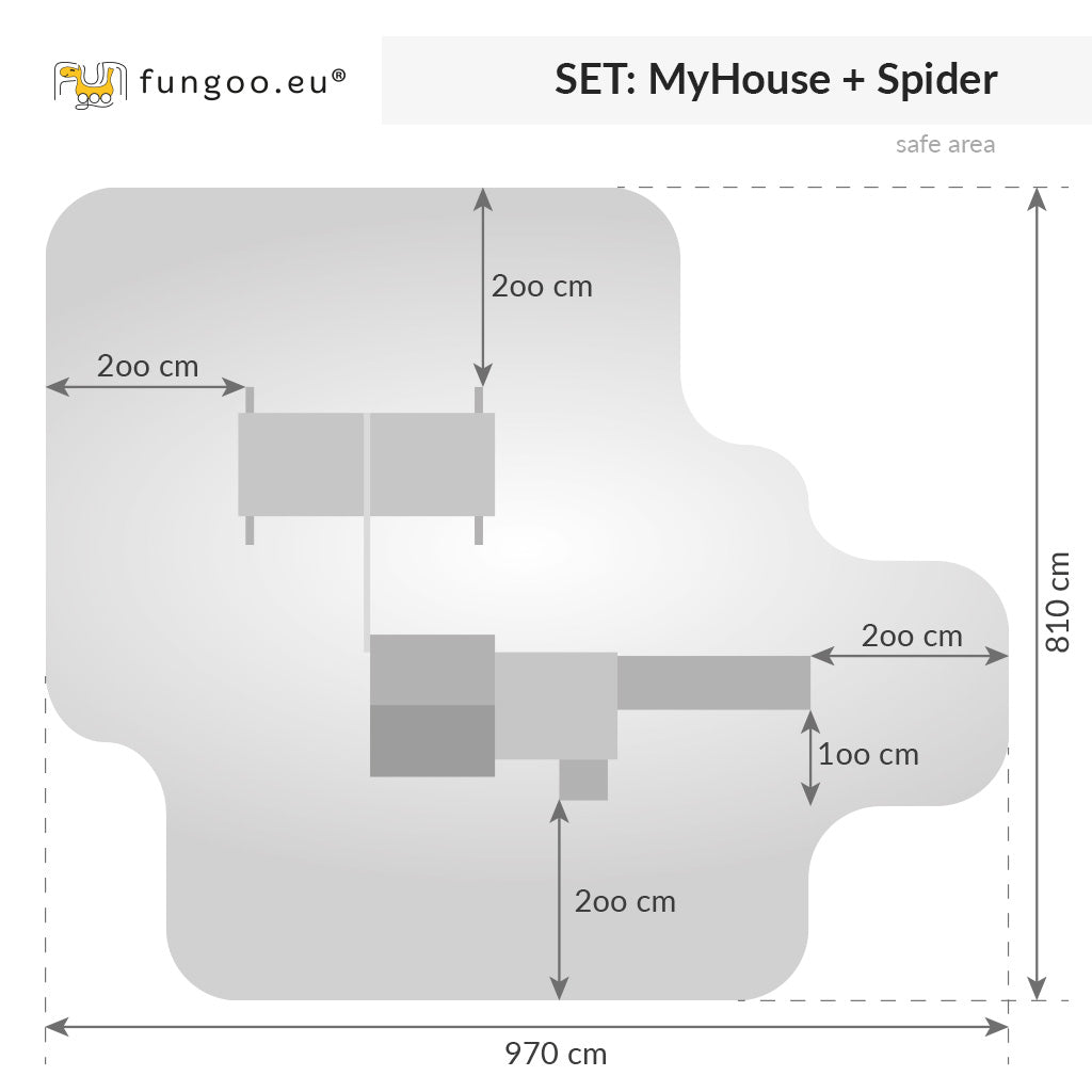 Fungoo SET MyHOUSE SPIDER slide BLUE