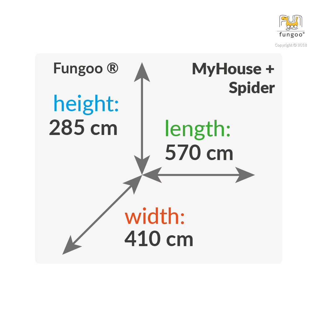 Fungoo SET MyHOUSE SPIDER slide BLUE