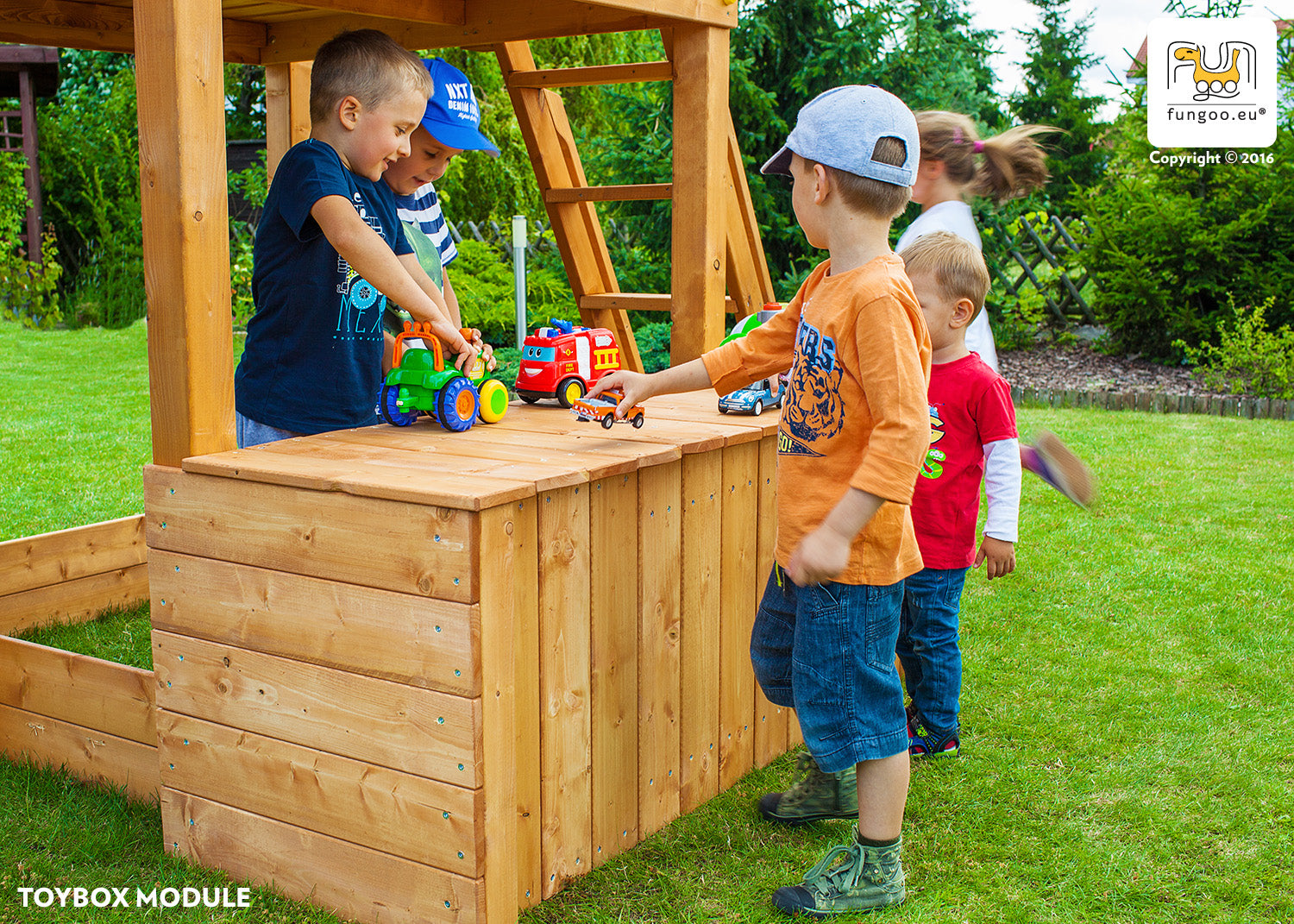 Fungoo SET FORTRESS TOYBOX slide GREEN