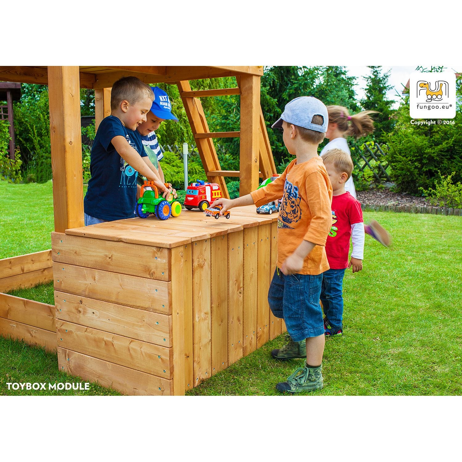 Fungoo SET FORTRESS TOYBOX slide GREEN