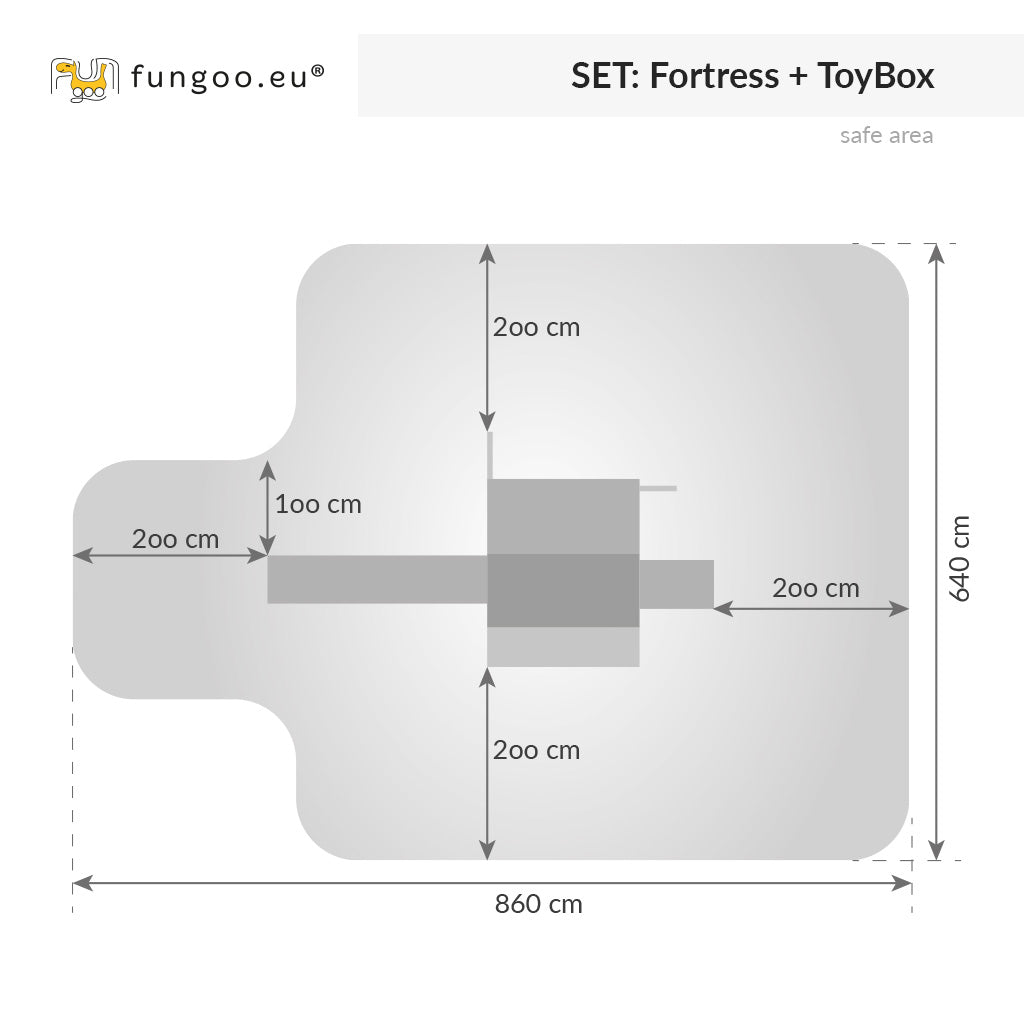 Fungoo SET FORTRESS TOYBOX slide GREEN