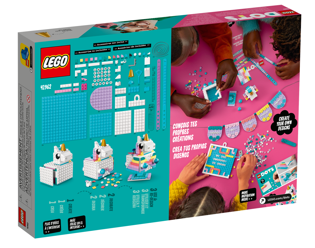 LEGO Dots Einhorn Familienkreativset 41962