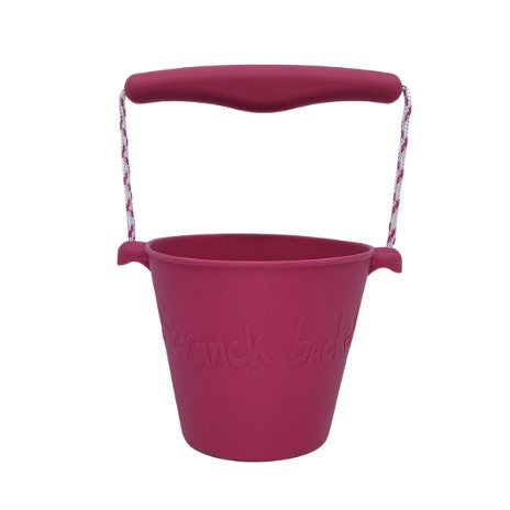 Scrunch Bucket - Silikon Eimer Kirschrot/pink