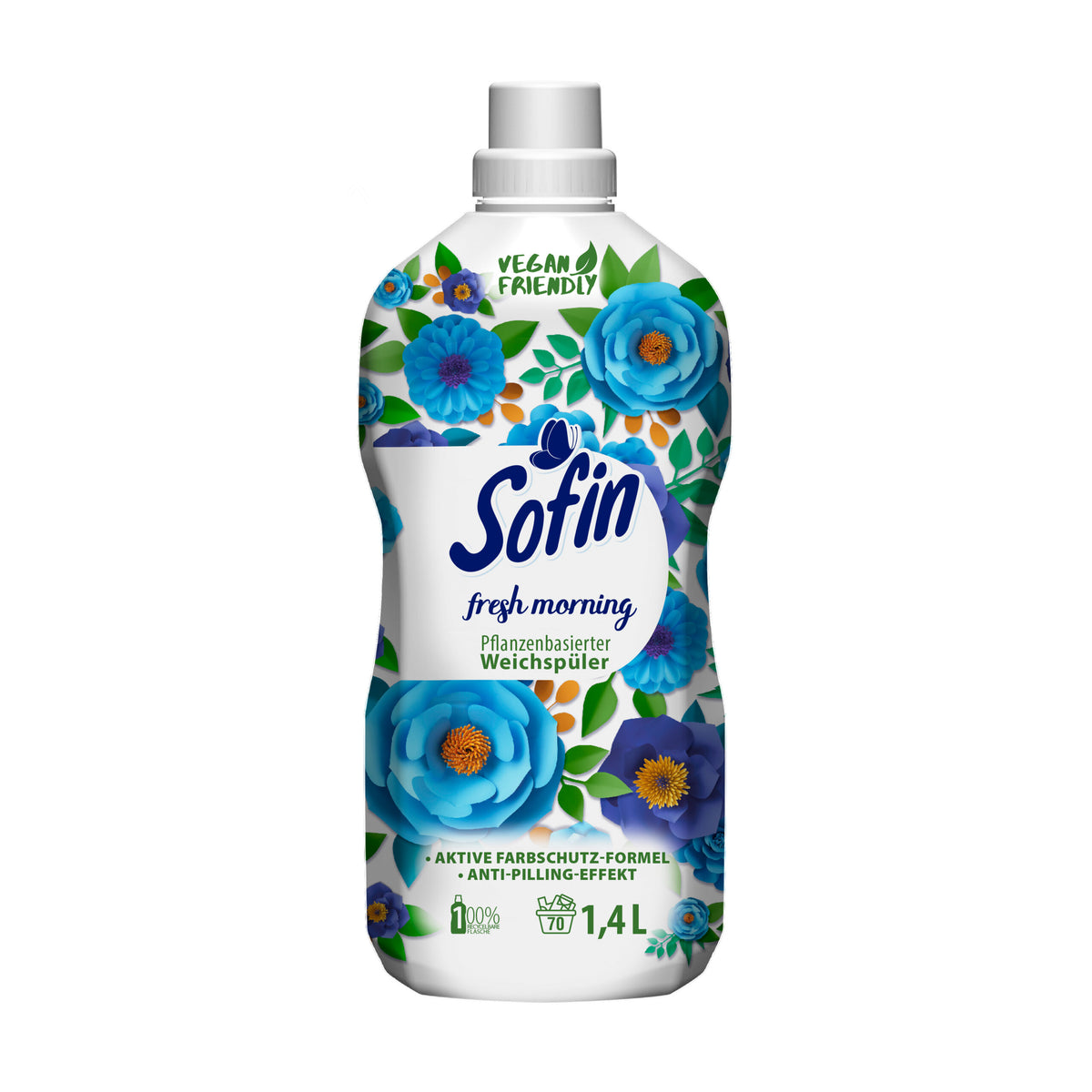 CrEaCLEAN Sofin Weichspüler Vegan, Fresh Morning, 70 Waschgänge, 1.4l