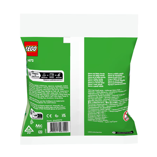 LEGO Minecraft Steve mit Baby-Panda Polybag 30672