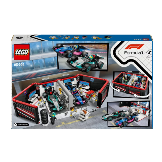 LEGO City F1 Garage mit Mercedes-AMG & Alpine Rennautos 60444
