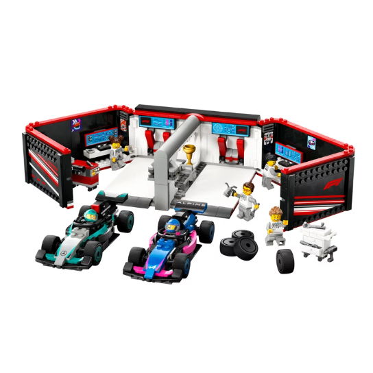 LEGO City F1 Garage mit Mercedes-AMG & Alpine Rennautos 60444