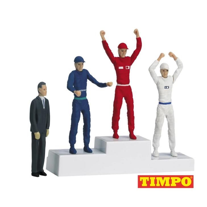 Carrera 1:32 Siegerpodest mit Figuren
